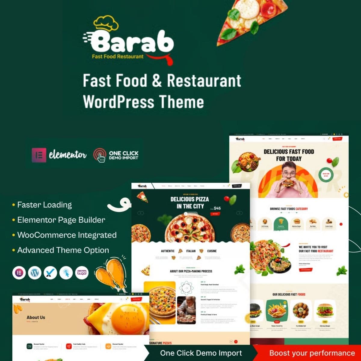 Barab - Fast Food & Restaurant WordPress-Theme