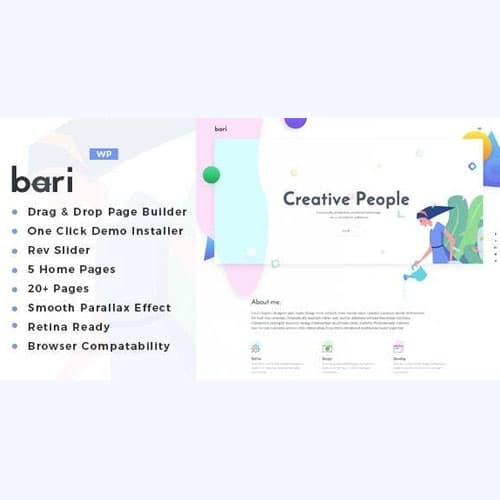 Bari - Портфоліо and SEO /Digital Агенція Тема WordPress