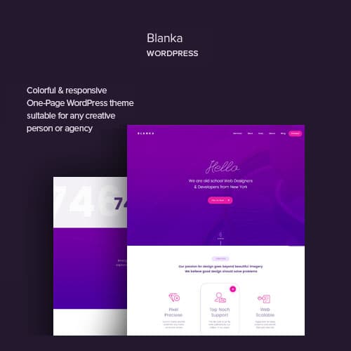 Blanka - One Page Thème WordPress