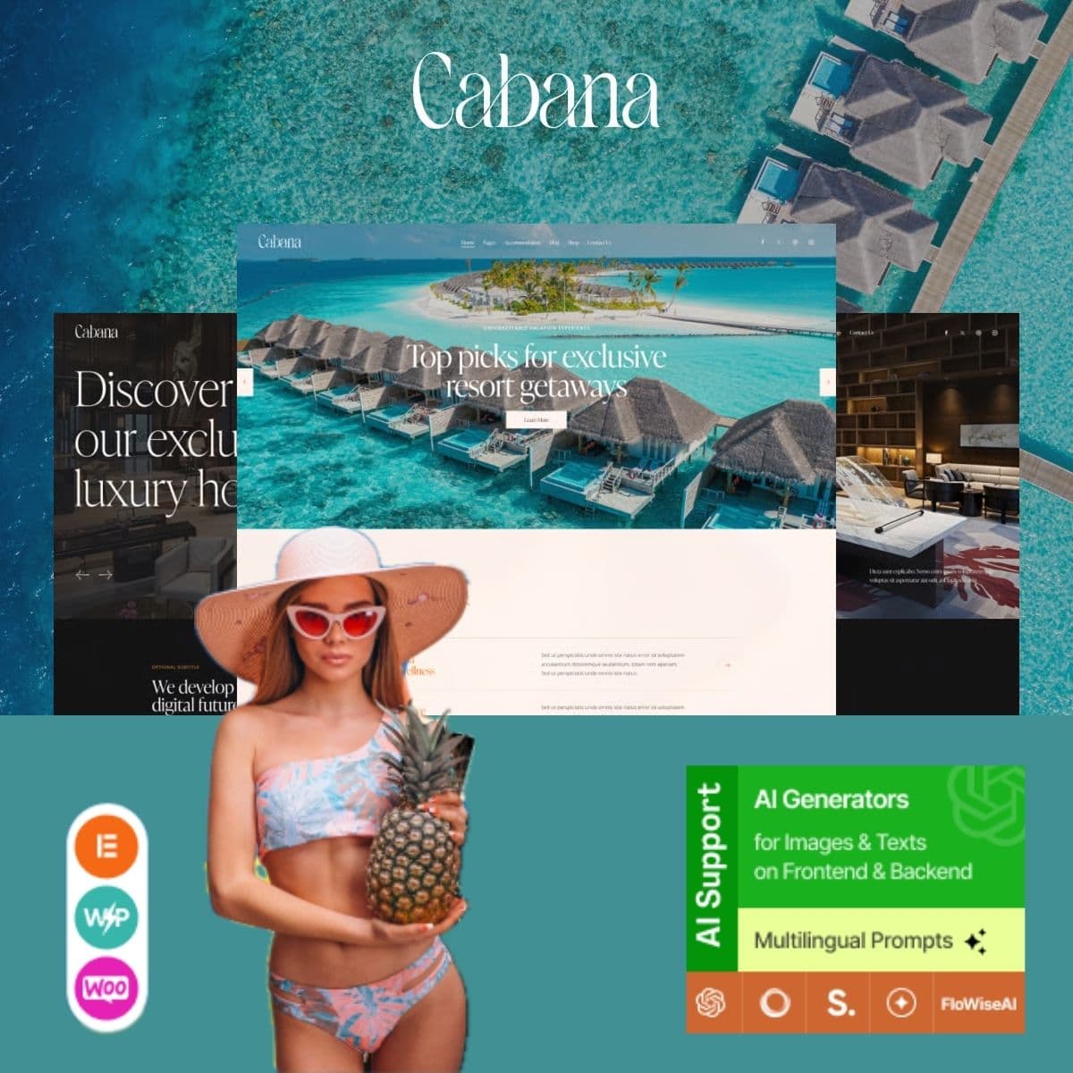 Cabana - Luxury Resort, Villa & Hotel वर्डप्रेस थीम