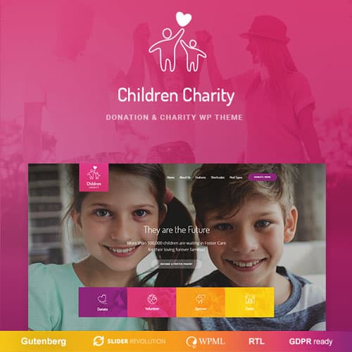 Children Charity - Nonprofit & NGO WordPress主題