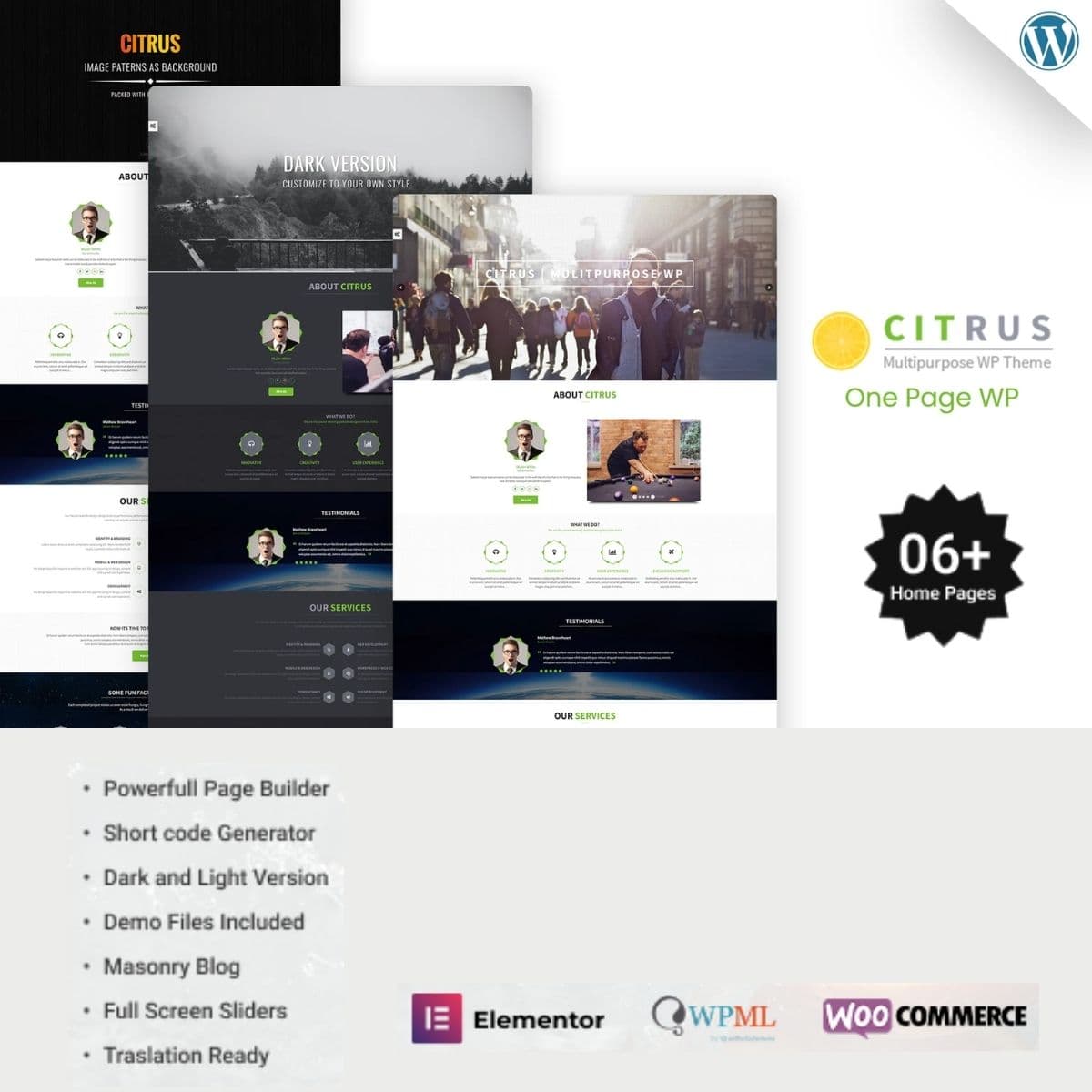 Citrus - One पेज WordPress Citrus - One पेज WordPress
