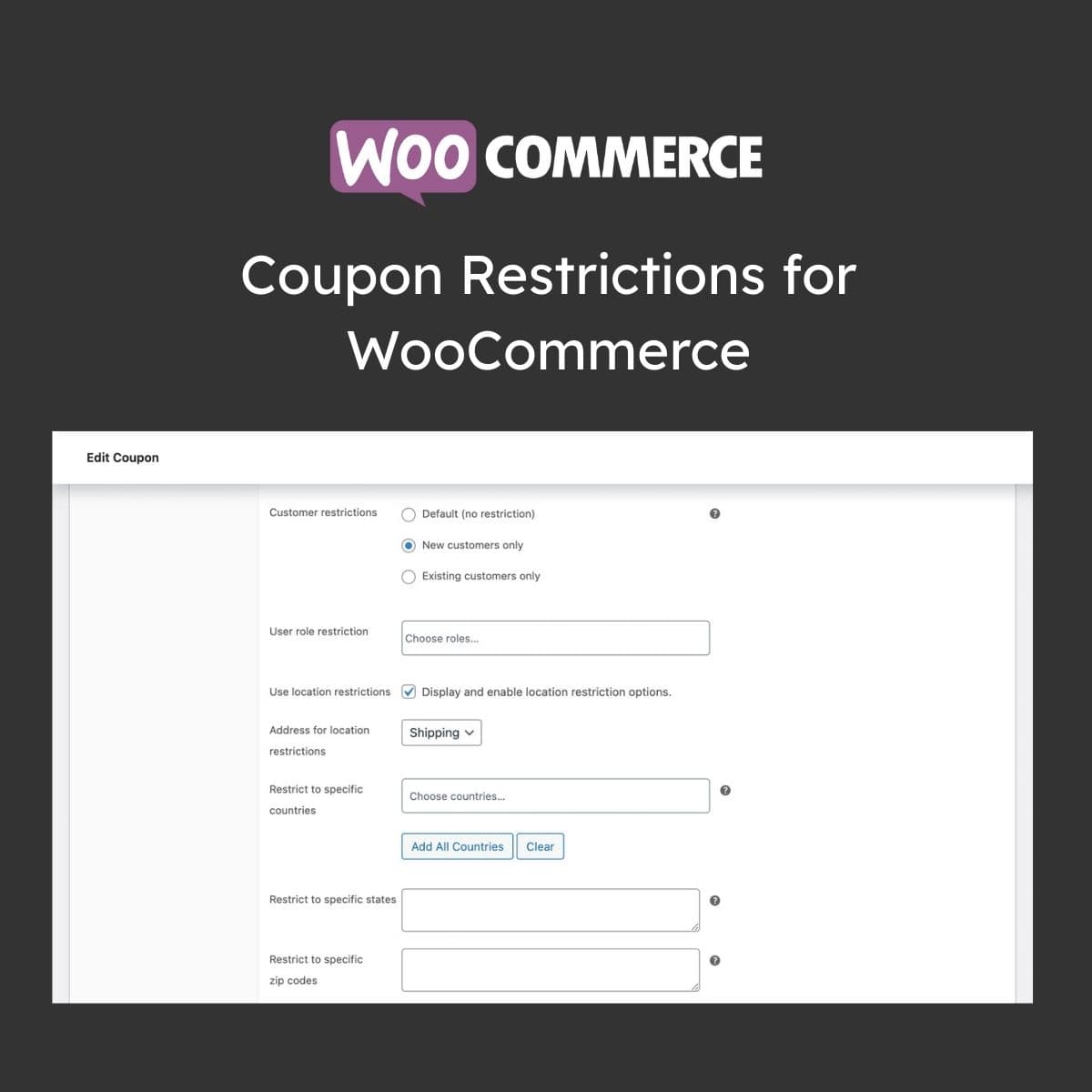 Kupon Restrictions untuk WooCommerce Kupon Restrictions untuk WooCommerce
