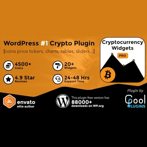 Cryptocurrency Widgets Pro - WordPress Crypto إضافة Cryptocurrency Widgets Pro - WordPress Crypto إضافة