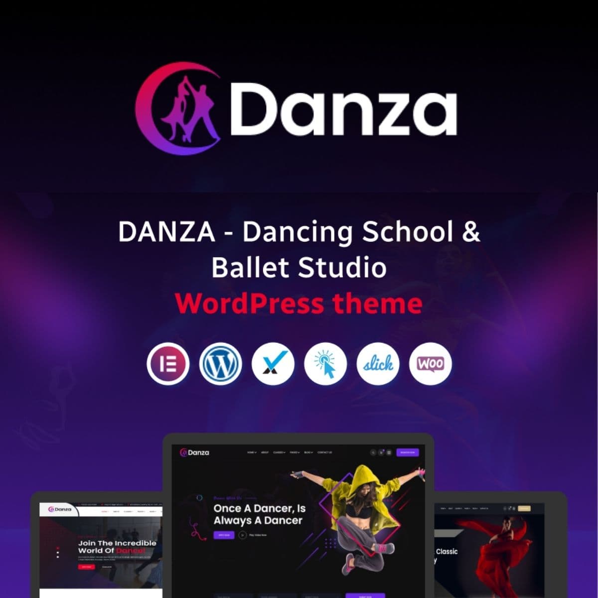 Danza – Dancing学校 and Ballet Studio WordPressテーマ