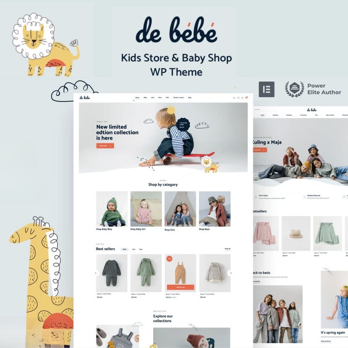 Debebe - Kids Moda eCommerce Tema WordPress