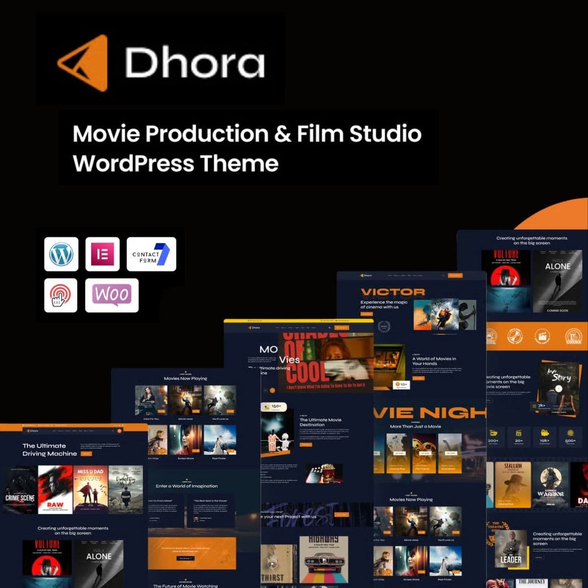 Dhora - Temă WordPress pentru Producție de Filme