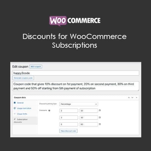 Remises pour WooCommerce Abonnements Remises pour WooCommerce Abonnements