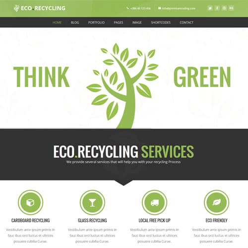 Eco Recycling - Ecology & Nature WordPress主題