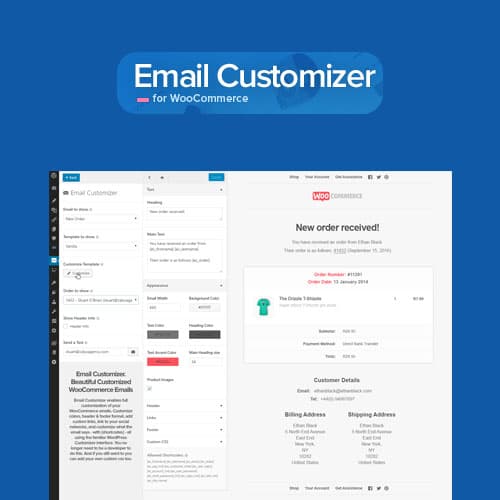 Email Customizer dla WooCommerce