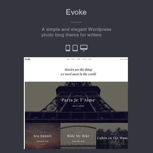 Evoke - Photo Travel ورڈپریس تھیم Evoke - Photo Travel ورڈپریس تھیم