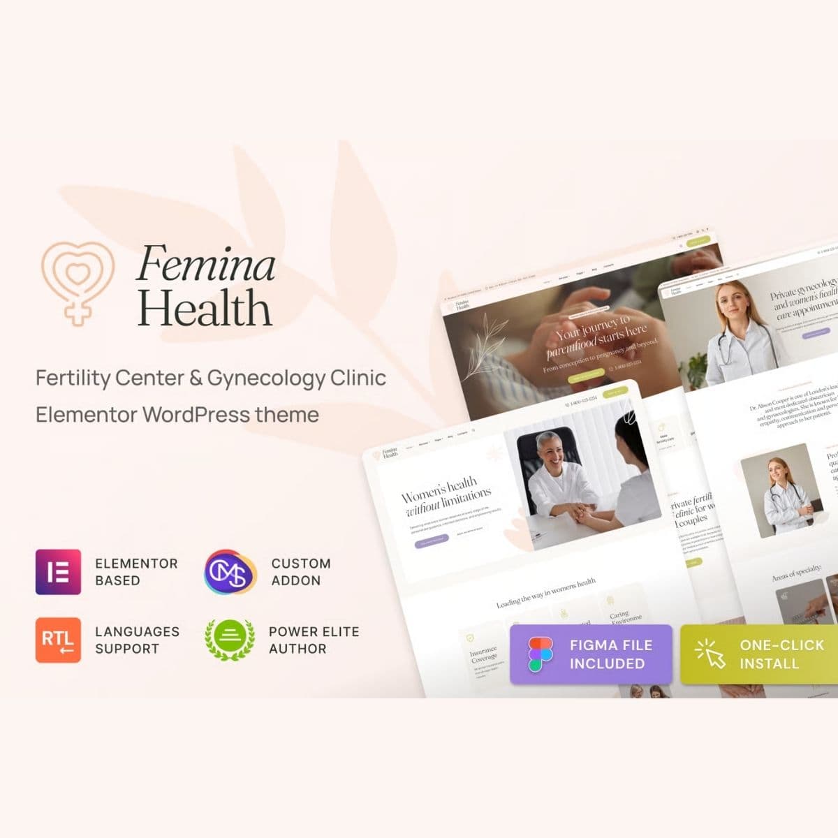 Femina Health - Women's Health & Fertility Clinic Medical ورڈپریس تھیم