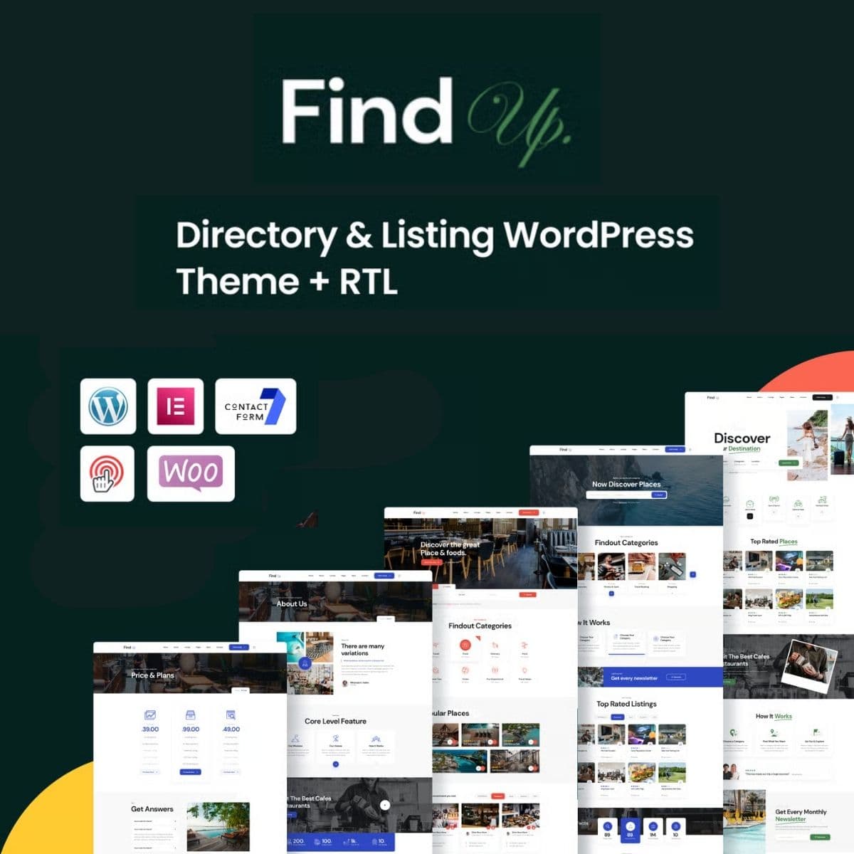 Findup - Directory & Listing Motyw WordPress + RTL