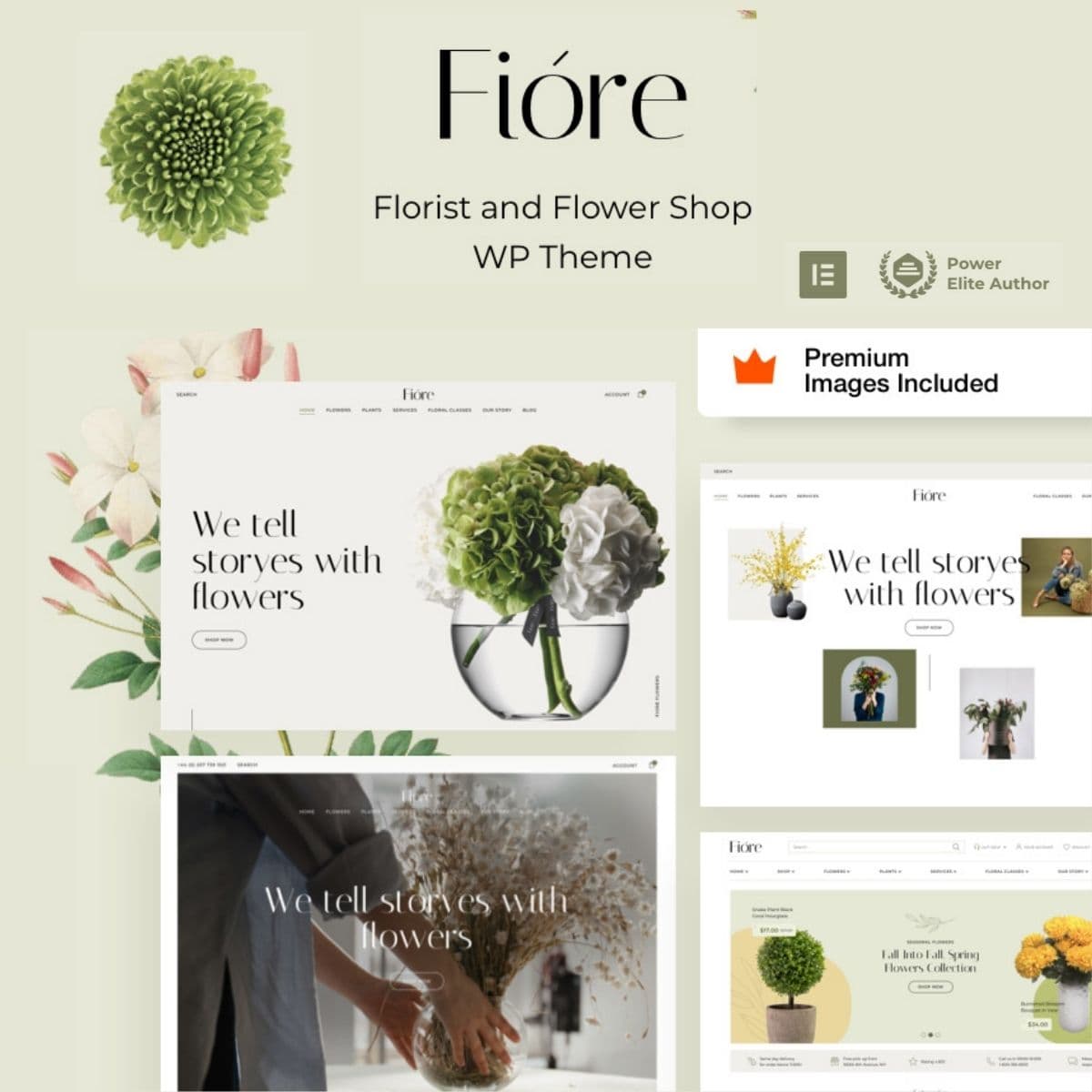 Fiore - Flower Shop Florist Ecommerce WordPress主題