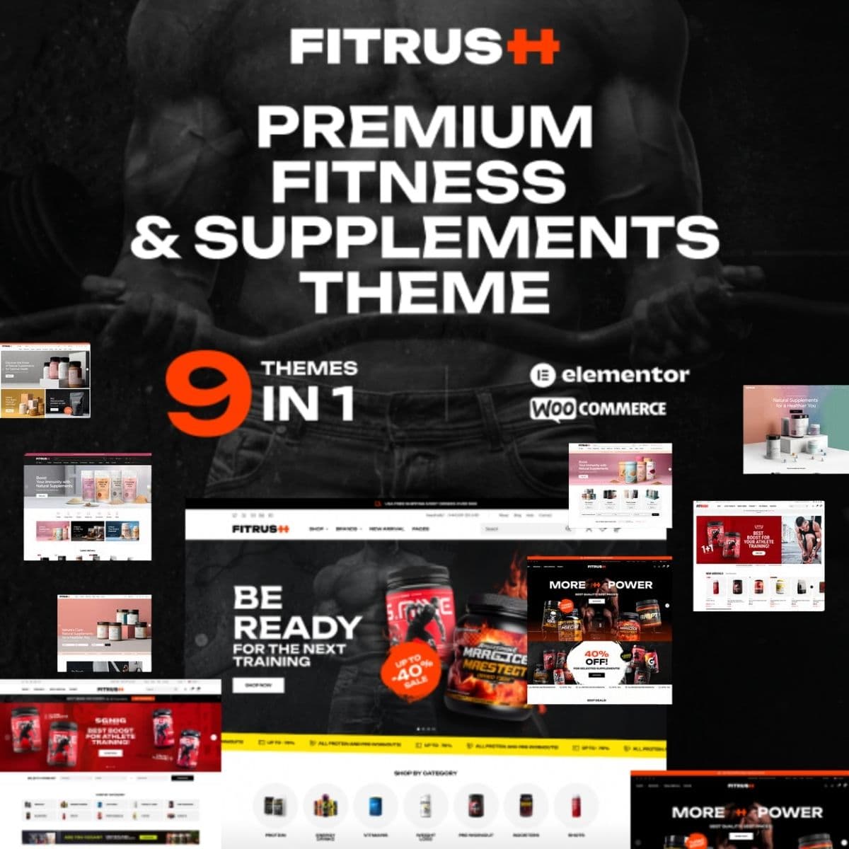 Fitrush - ธีม WordPress สำหรับฟิตเนสและผลิตภัณฑ์เสริมสุขภาพ