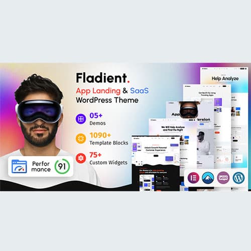 Fladient - App Landing Page Tema WordPress Fladient - App Landing Page Tema WordPress