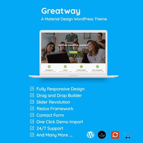 Greatway - Material Tasarım WordPress Teması