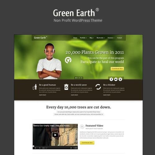 Green Earth - Environmental Tema de WordPress