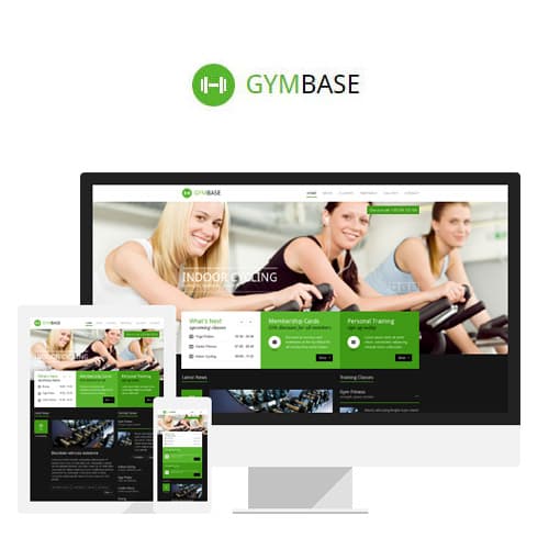GymBase - متجاوب صالة رياضية Fitness قالب ووردبريس