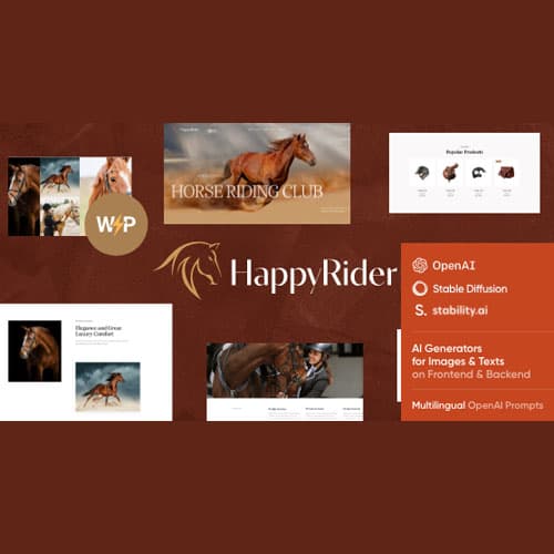 Happy Rider - Horse學校 & Equestrian Center WordPress主題