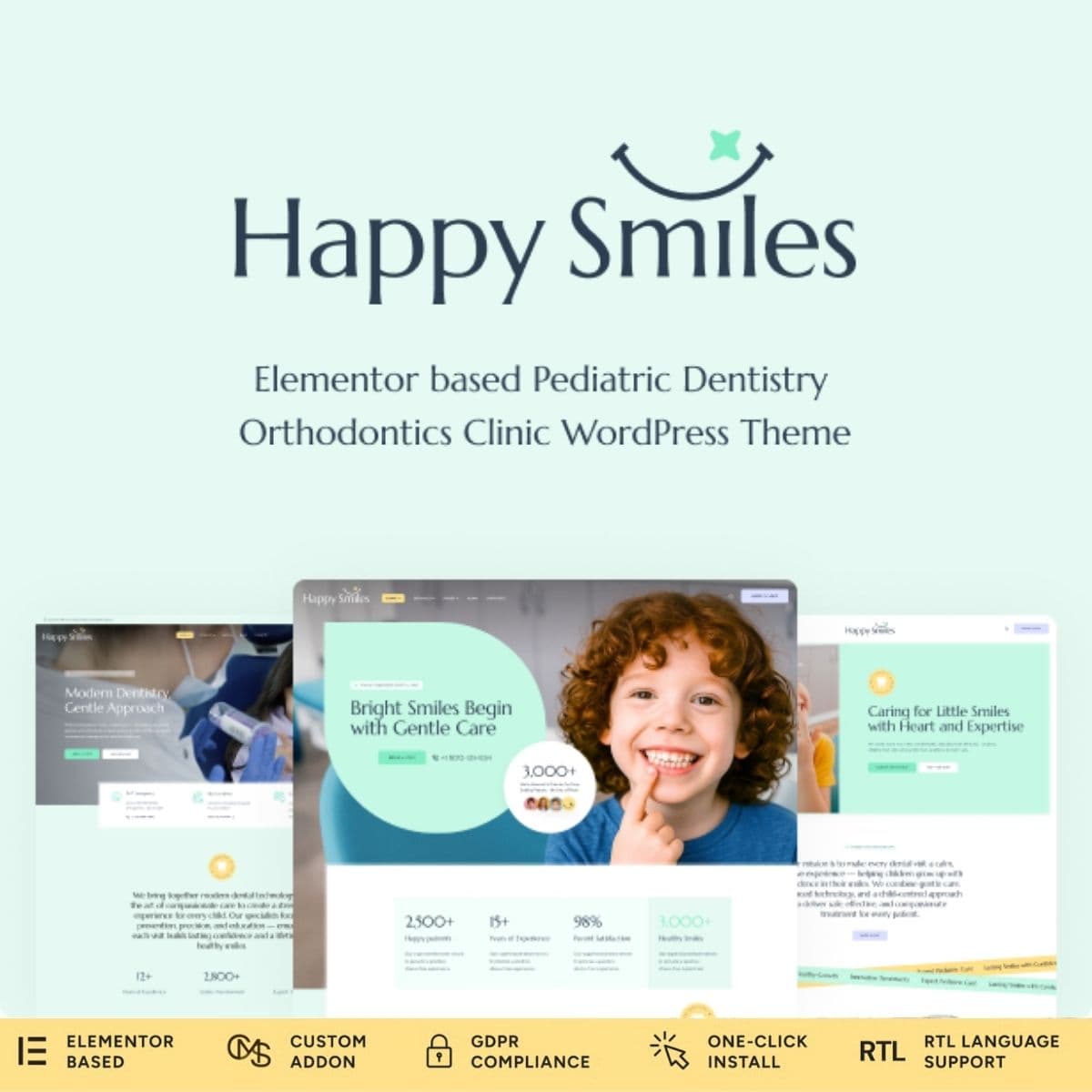 Happy Smiles - Pediatric Dental Clinic & Dentist WordPress主題 Happy Smiles - Pediatric Dental Clinic & Dentist WordPress主題