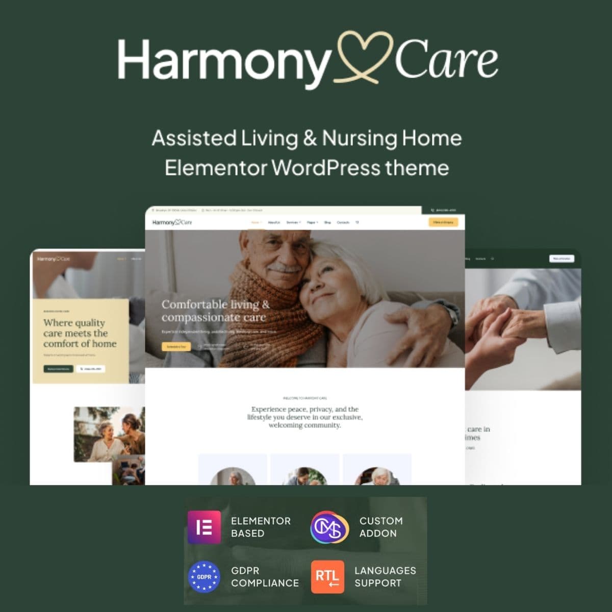 Harmony Care - Private Nursing Home & Senior Care Tema WordPress Harmony Care - Private Nursing Home & Senior Care Tema WordPress