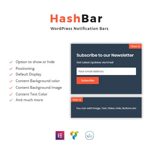 HashBar Pro - WordPress 通知 Bar