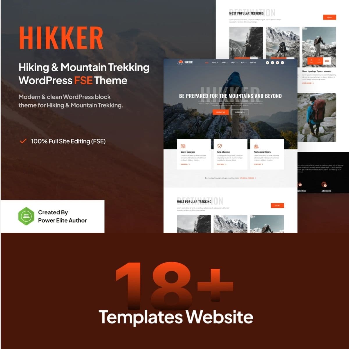 Hikker – Hiking & Mountain Trekking Gutenverse FSE Tema WordPress