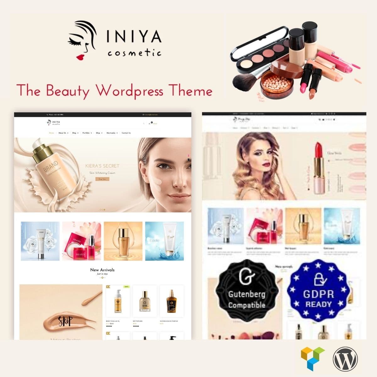 Iniya - ความงาม ร้านค้า, Cosmetic Theme