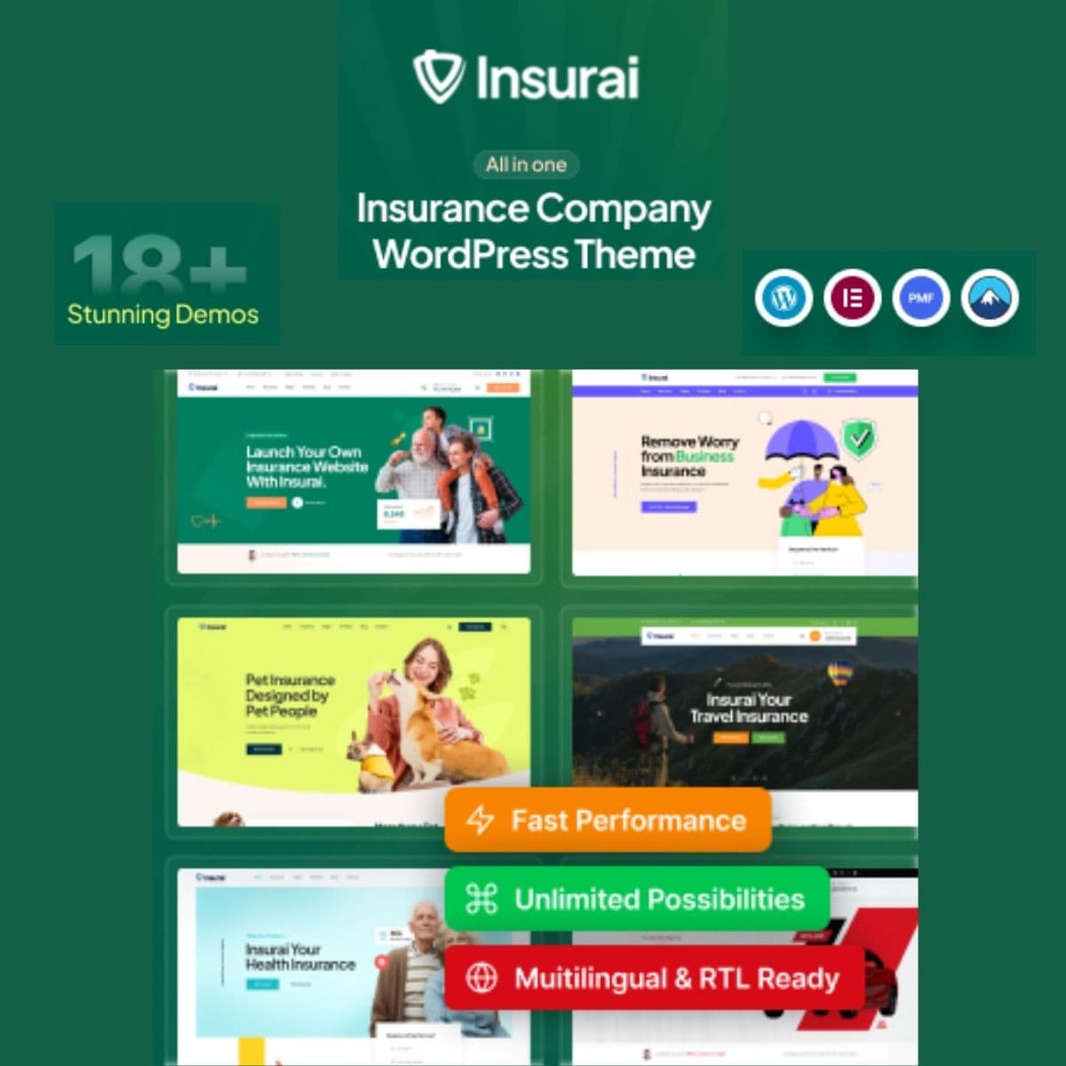 Insurai - Insurance公司 WordPress主题