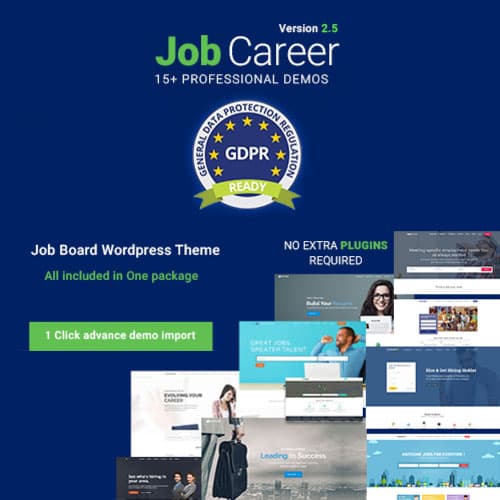 JobCareer | Job Board Адаптивний Тема WordPress
