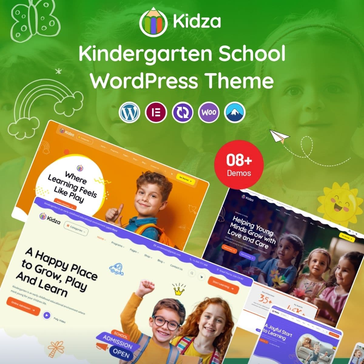 Kidza - Kindergarten WordPress Theme for PreScool