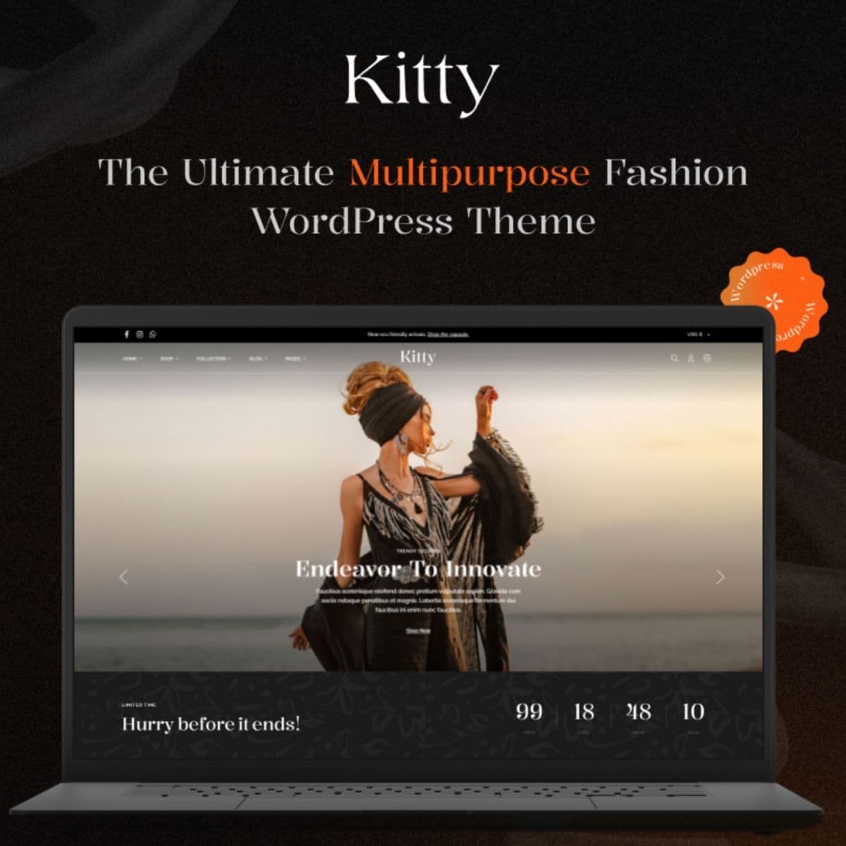 Kitty - Тема WordPress для модной одежды и мебели