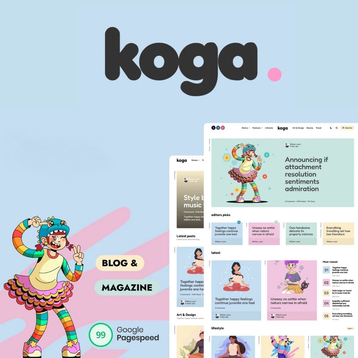 Koga - Blog & 雜誌 WordPress主題