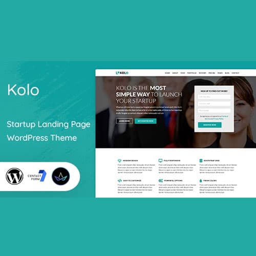 Kolo - Startup Landing Page Thème WordPress