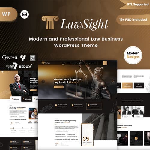 Lawsight - Law Firm Attorney 워드프레스 테마