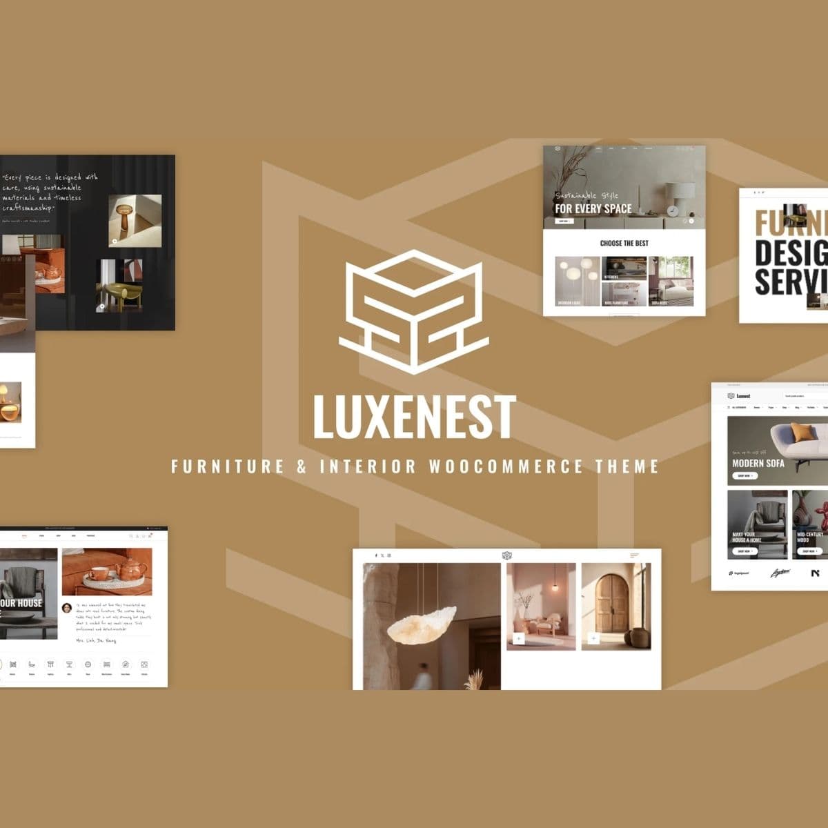 LuxeNest - Mobilier & Intérieur WooCommerce Thème WordPress