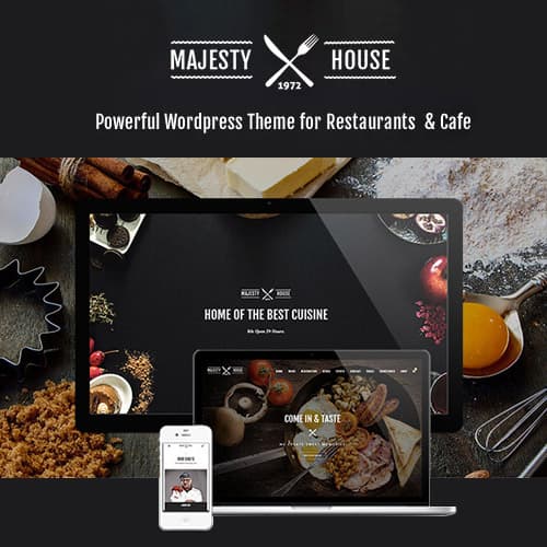 Majesty - Restaurant WooCommerce Тема WordPress