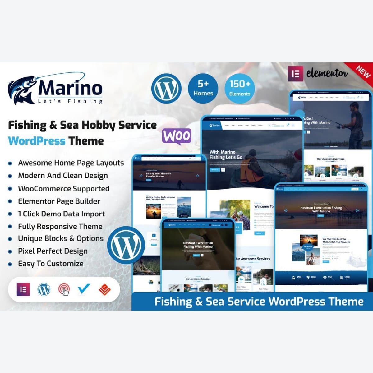Marino - Fishing & Sea Hobby Thème WordPress