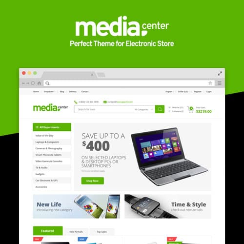 MediaCenter - Electronics Winkel WooCommerce Theme