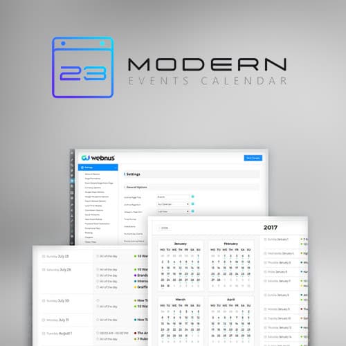 Moderno Eventos Calendario