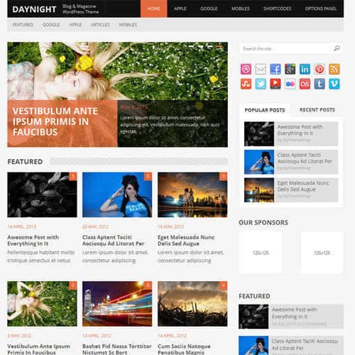 MyThemeShop Daynight Тема WordPress