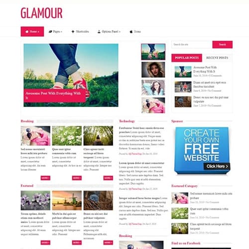 MyThemeShop Glamour Tema WordPress