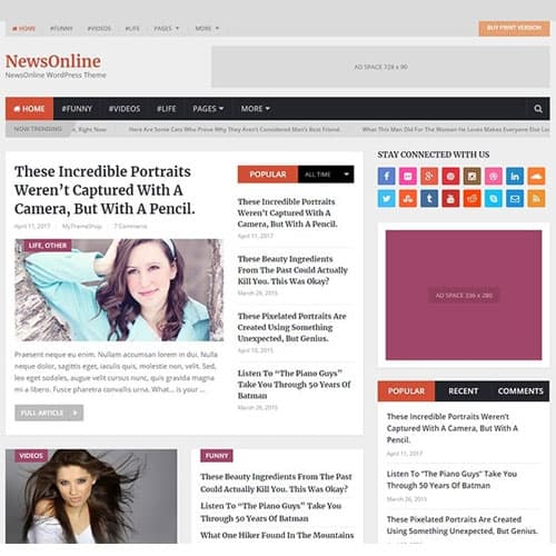 MyThemeShop NewsOnline WordPress-thema