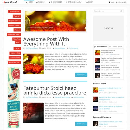 MyThemeShop Sensational WordPress Teması