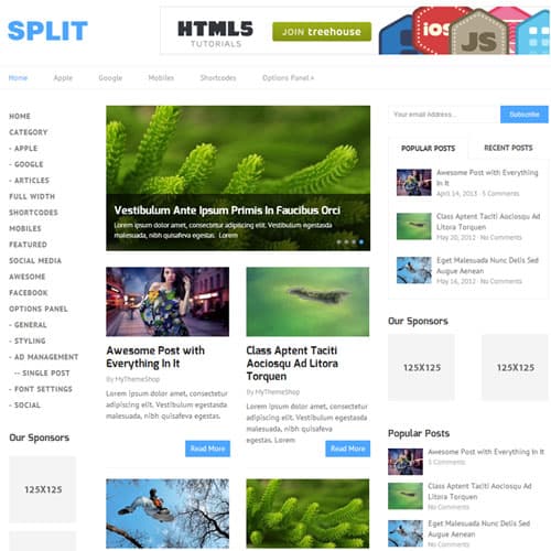 MyThemeShop Split WordPress Theme MyThemeShop Split WordPress Theme