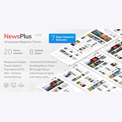NewsPlus - News and Журнал WordPress theme