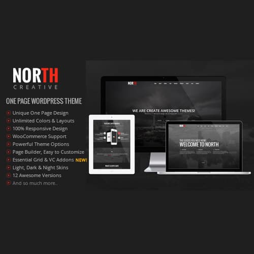 North - One Page Parallax Thème WordPress