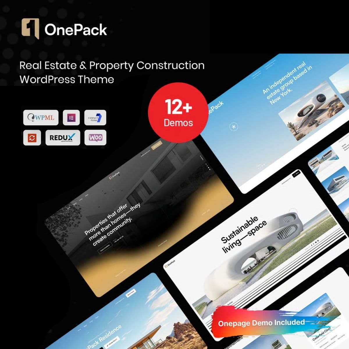 OnePack - Immobilier & Property Construction Thème WordPress OnePack - Immobilier & Property Construction Thème WordPress