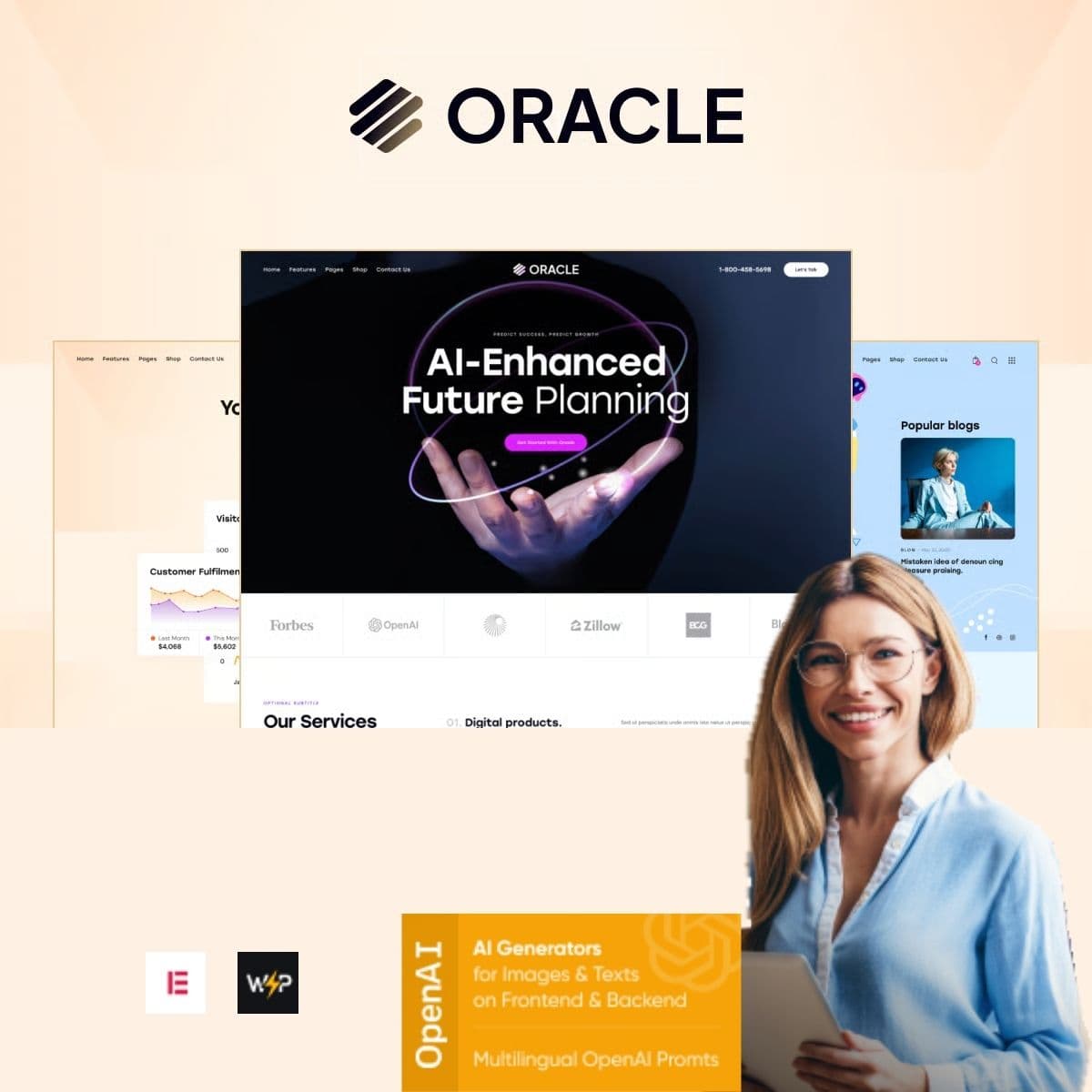 Oracle - AI Projection & Data Science অ্যানালিটিক্স ওয়ার্ডপ্রেস থিম